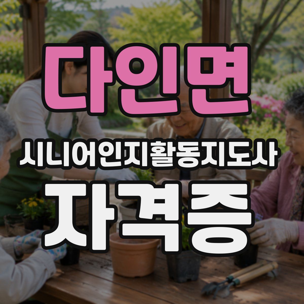 다인면 시니어인지활동지도사 자격증