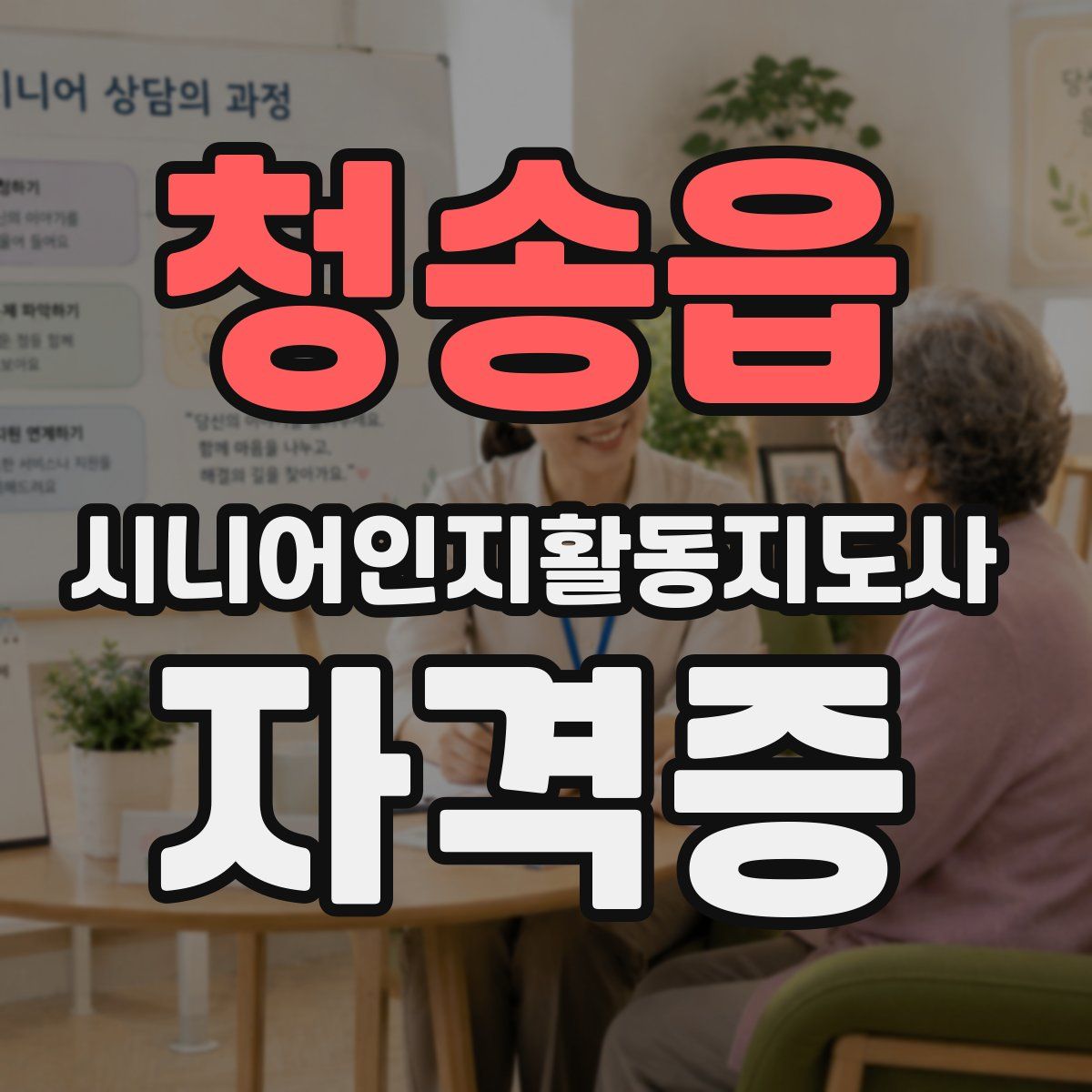 청송읍 시니어인지활동지도사 자격증