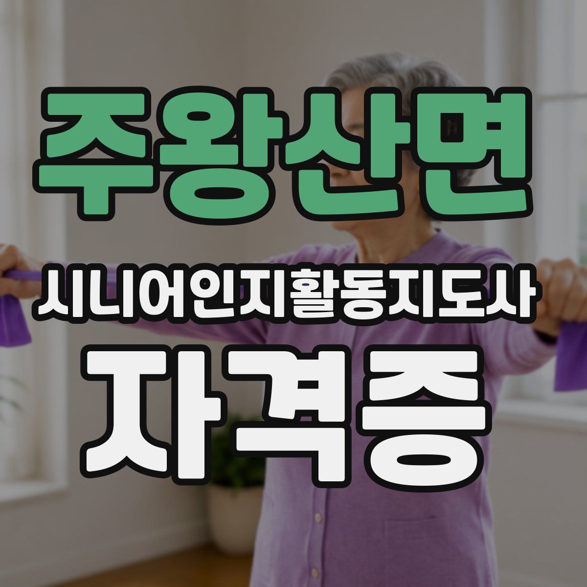 주왕산면 시니어인지활동지도사 자격증