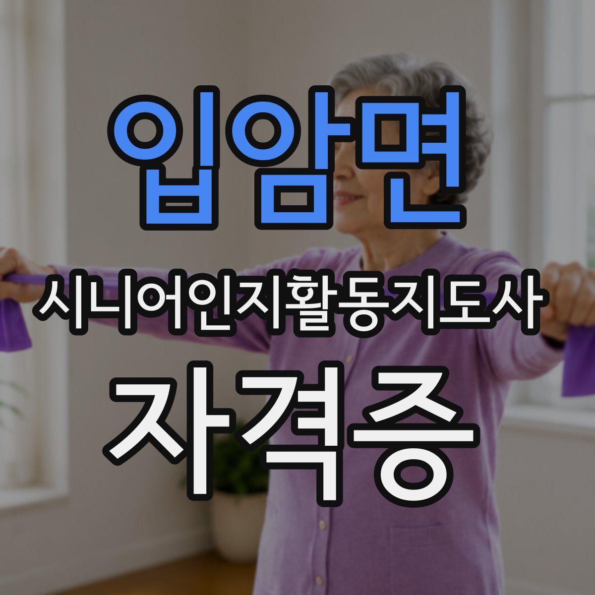 입암면 시니어인지활동지도사 자격증