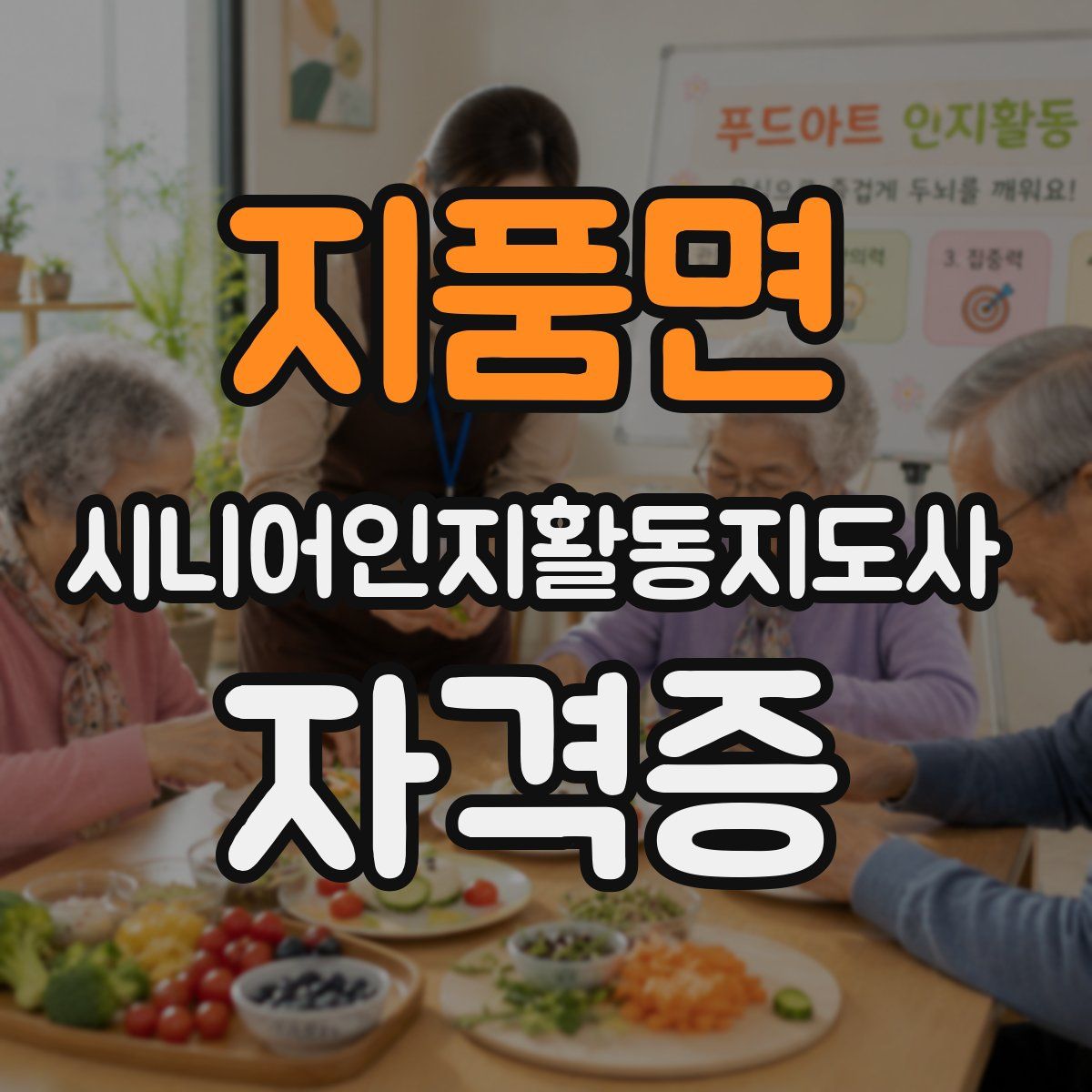지품면 시니어인지활동지도사 자격증