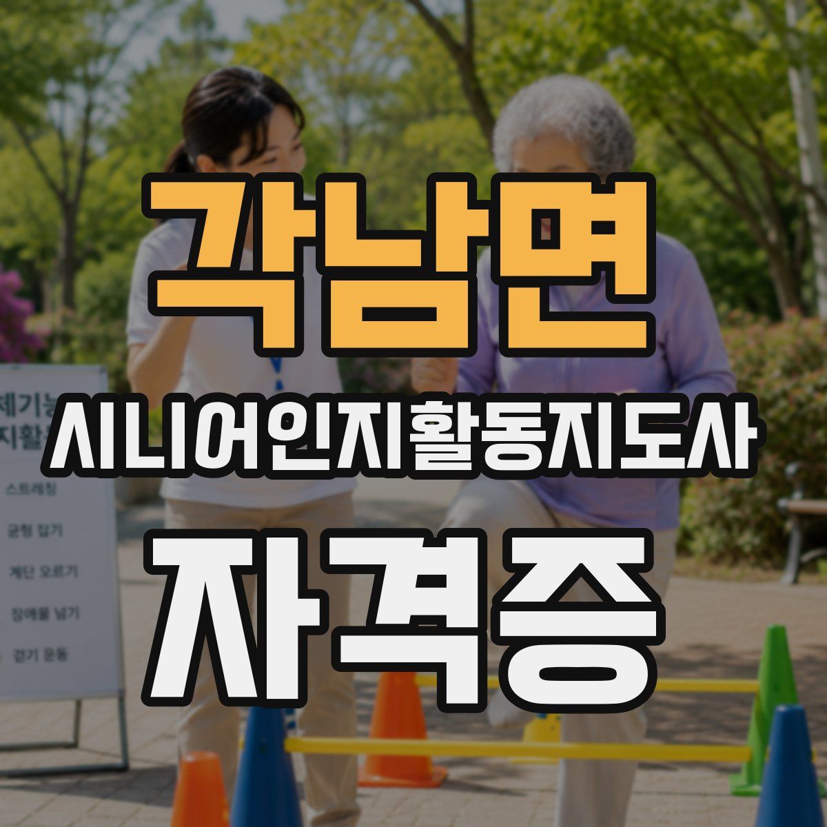 각남면 시니어인지활동지도사 자격증
