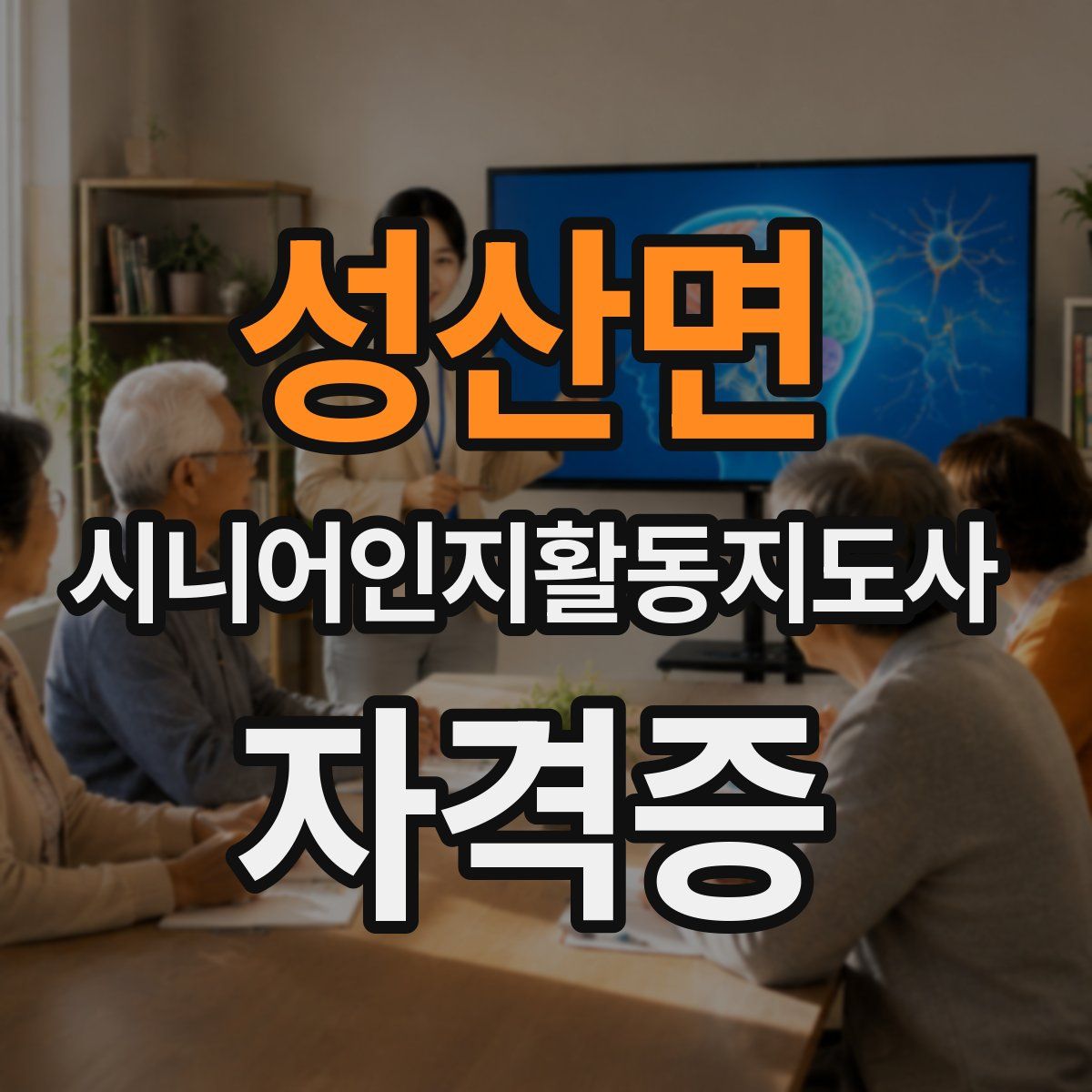 성산면 시니어인지활동지도사 자격증