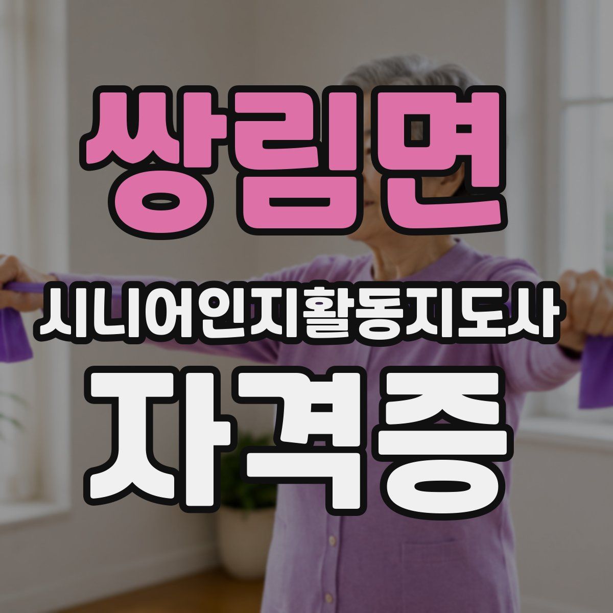 쌍림면 시니어인지활동지도사 자격증