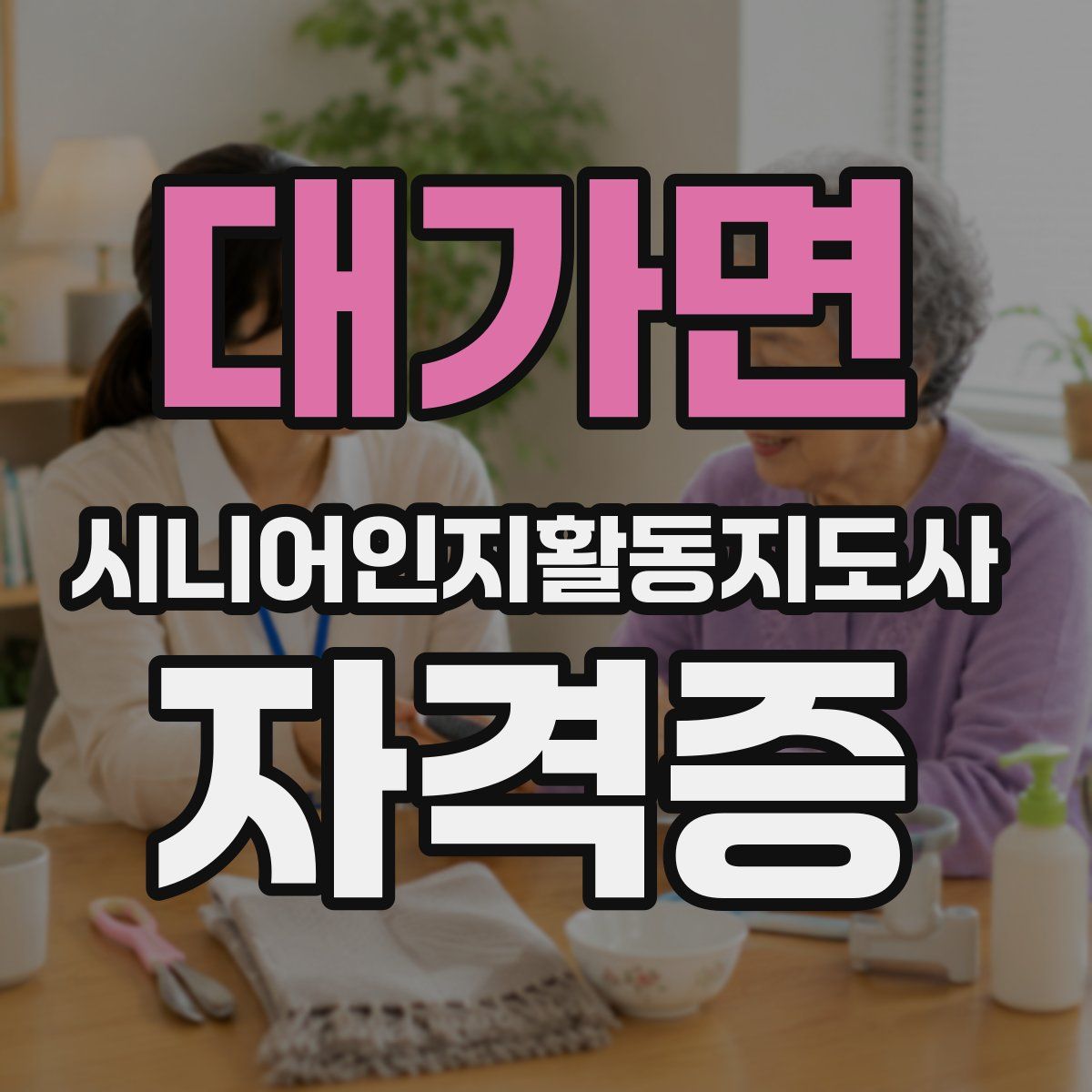 대가면 시니어인지활동지도사 자격증