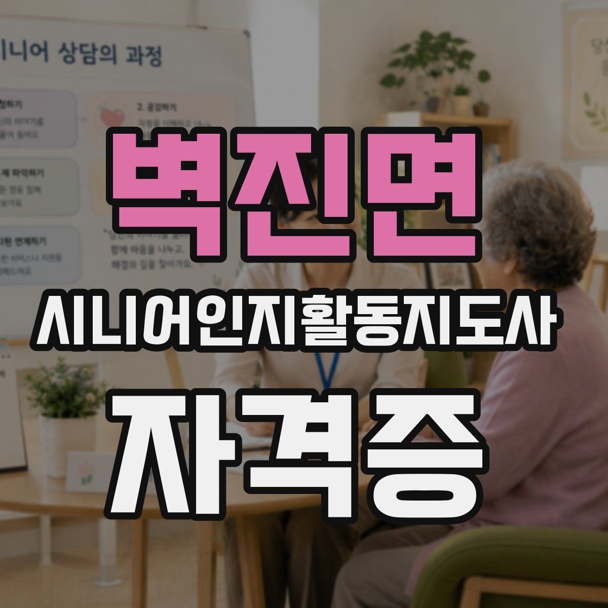 벽진면 시니어인지활동지도사 자격증