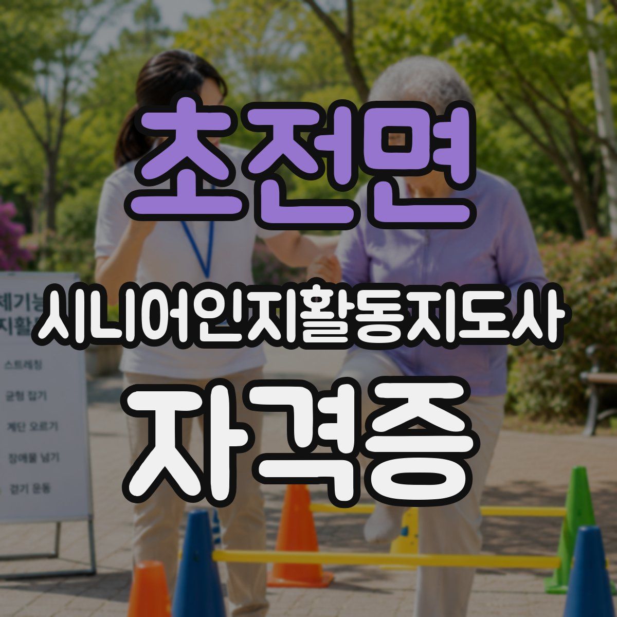 초전면 시니어인지활동지도사 자격증