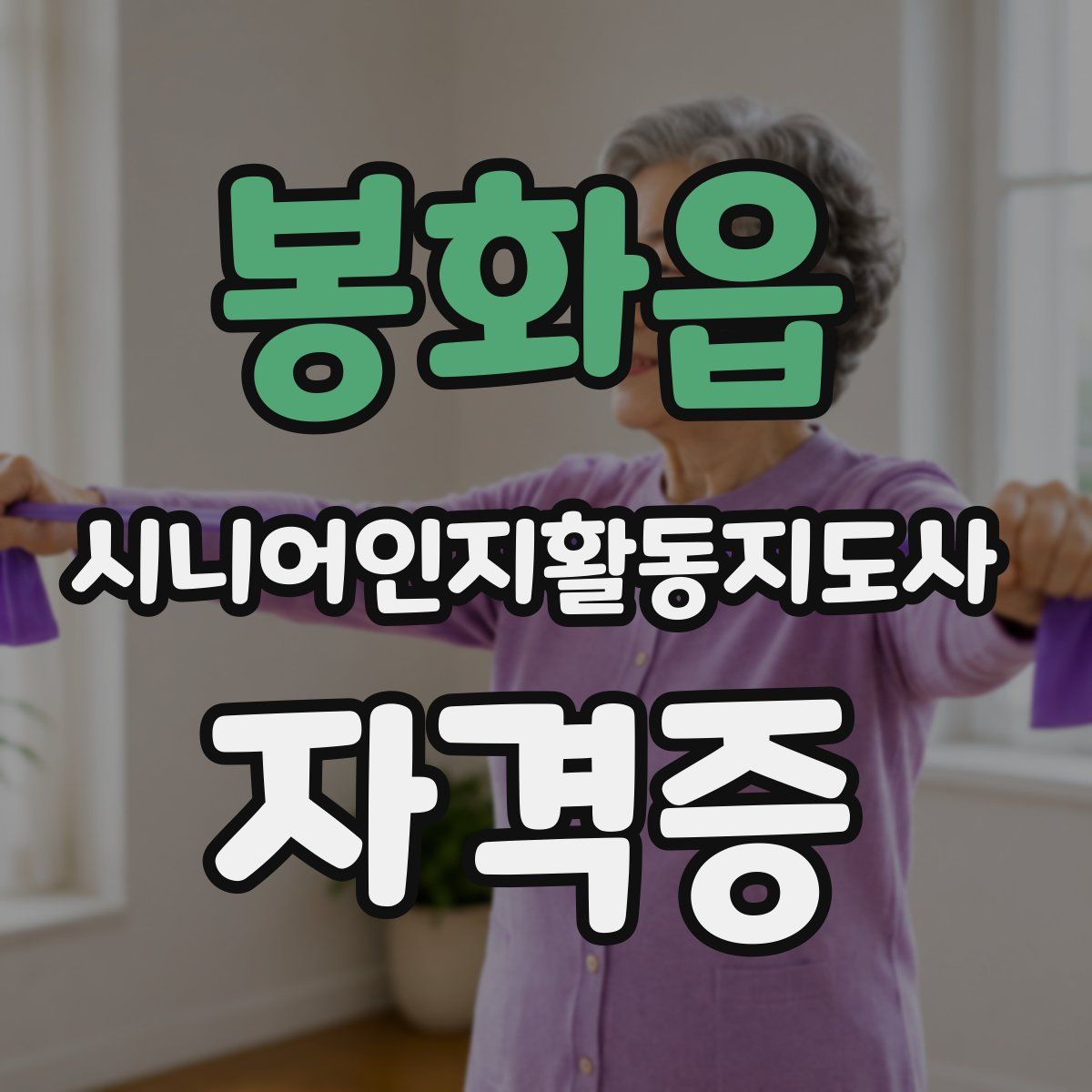 봉화읍 시니어인지활동지도사 자격증