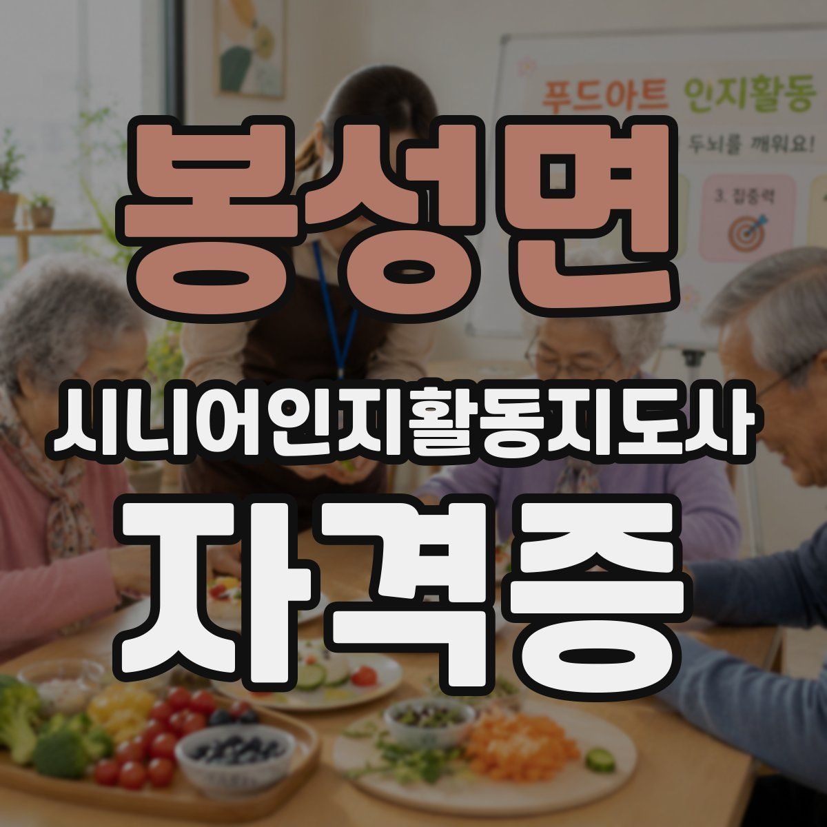 봉성면 시니어인지활동지도사 자격증