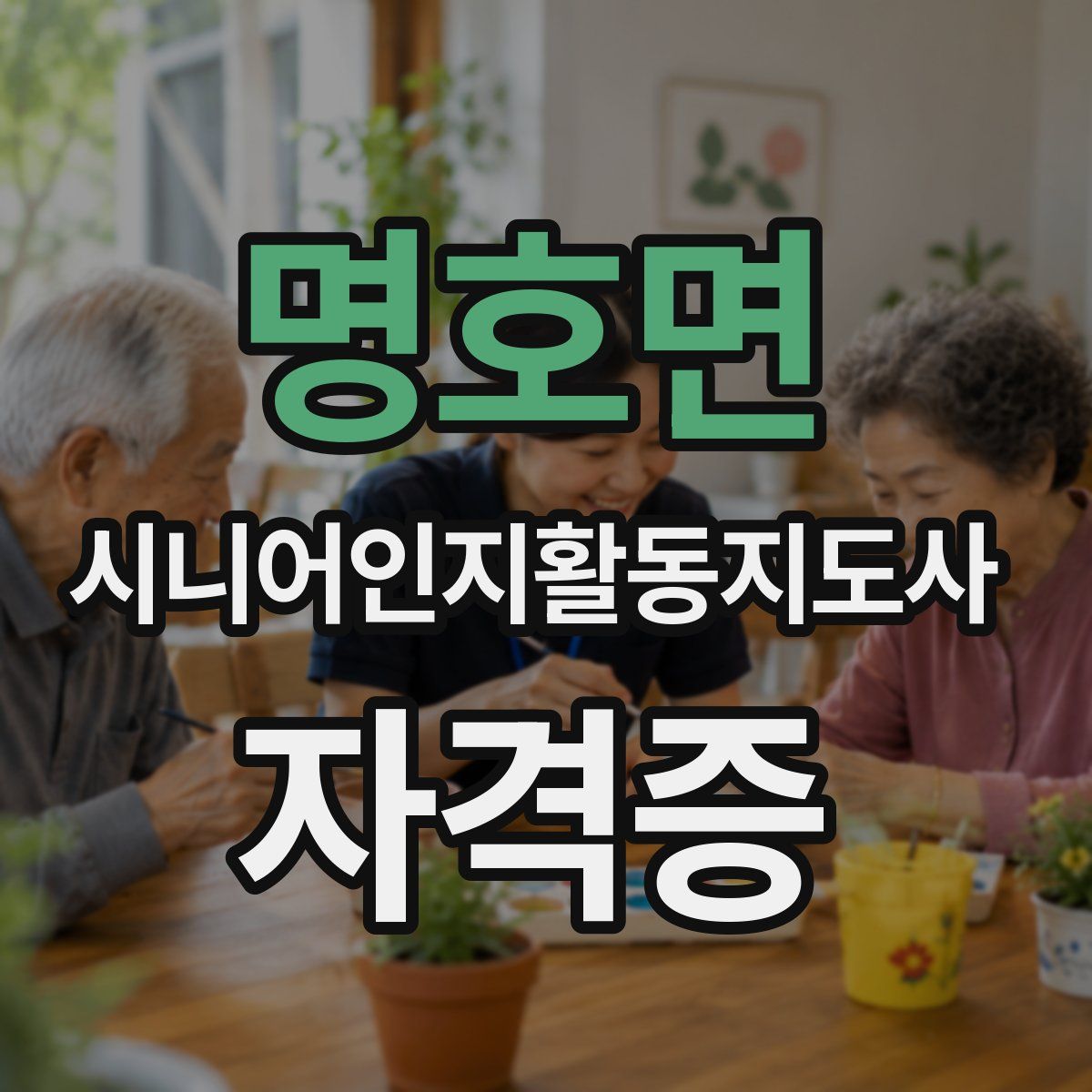 명호면 시니어인지활동지도사 자격증