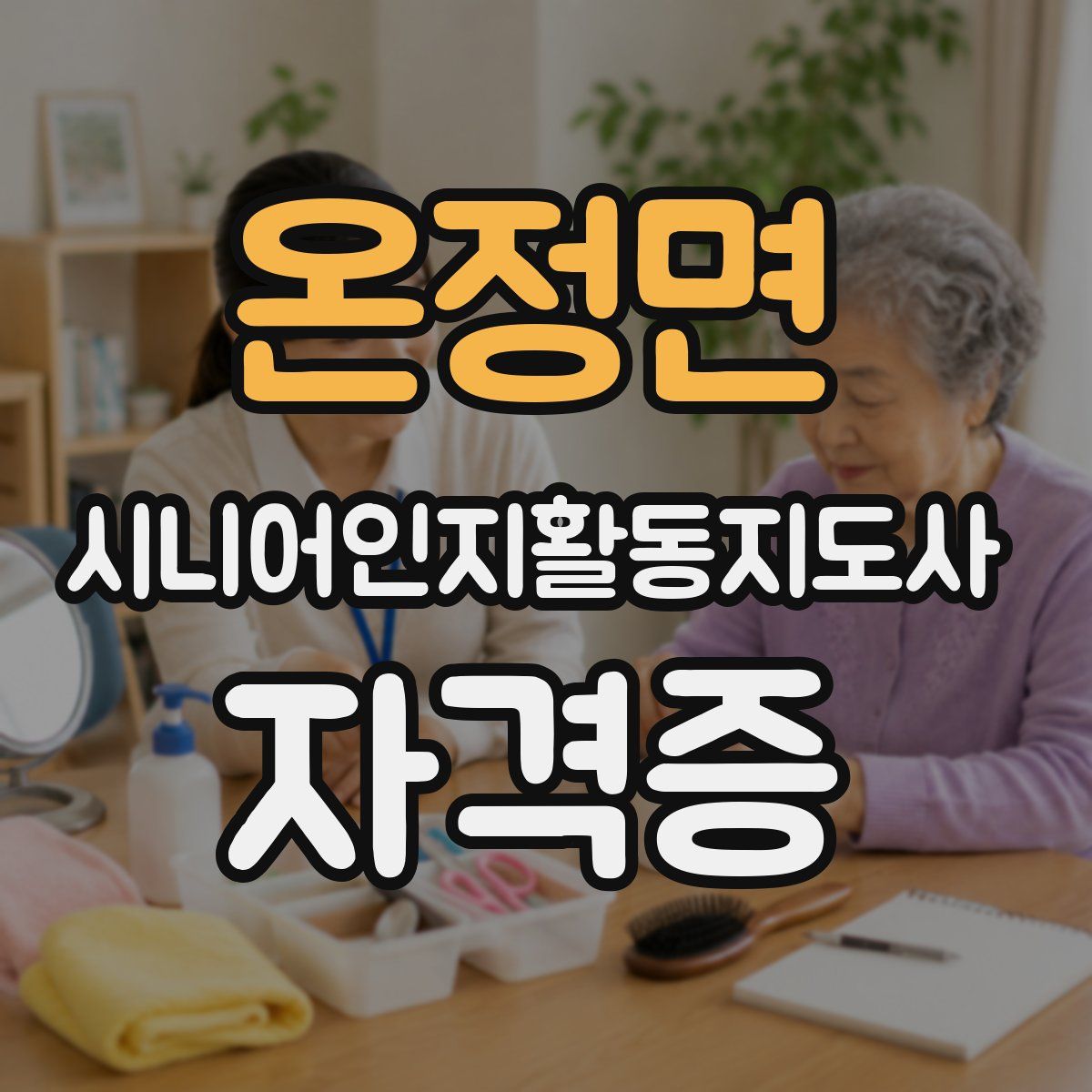 온정면 시니어인지활동지도사 자격증