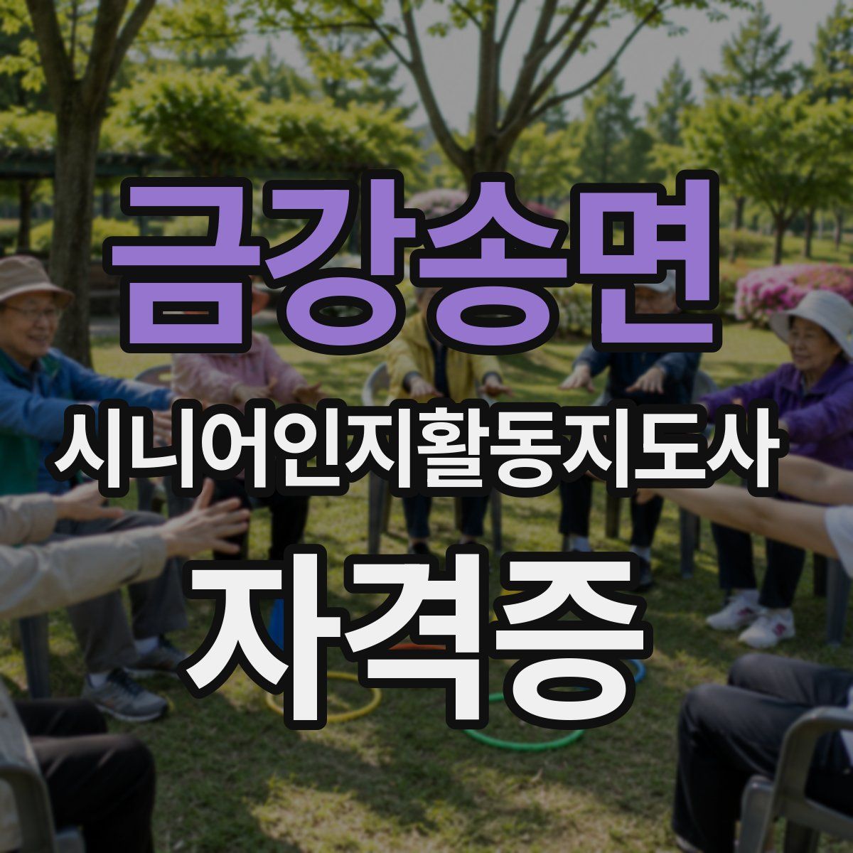 금강송면 시니어인지활동지도사 자격증