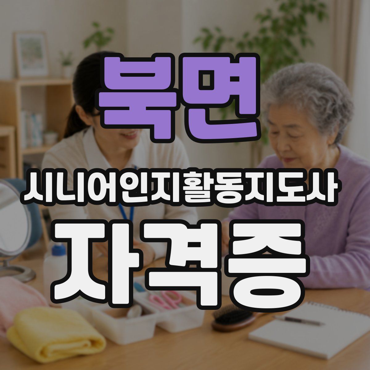 북면 시니어인지활동지도사 자격증