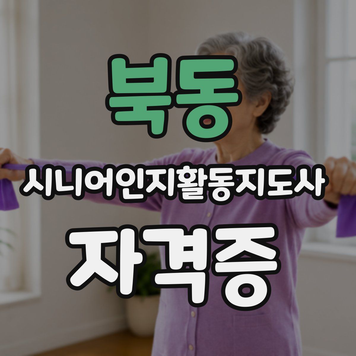 북동 시니어인지활동지도사 자격증