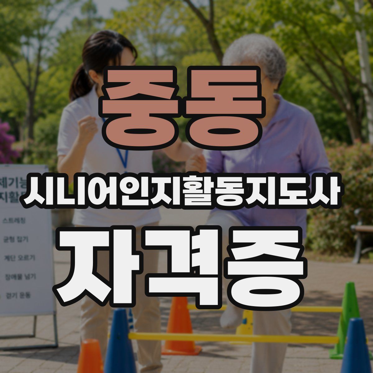 중동 시니어인지활동지도사 자격증