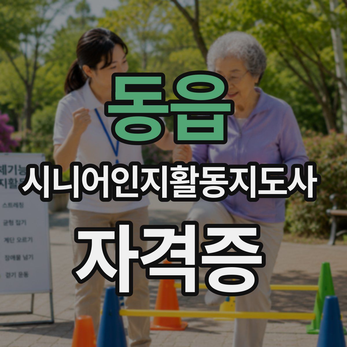 동읍 시니어인지활동지도사 자격증