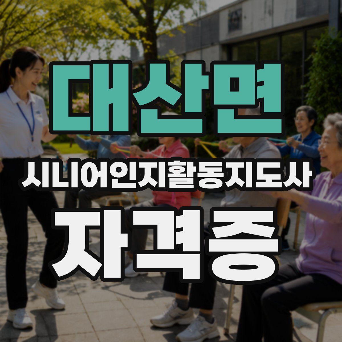 대산면 시니어인지활동지도사 자격증