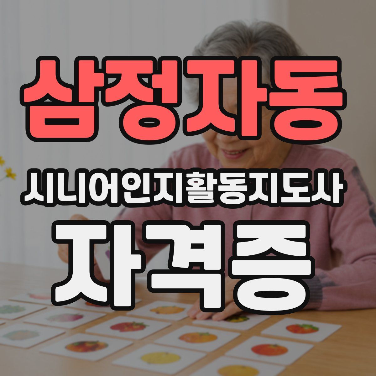 삼정자동 시니어인지활동지도사 자격증