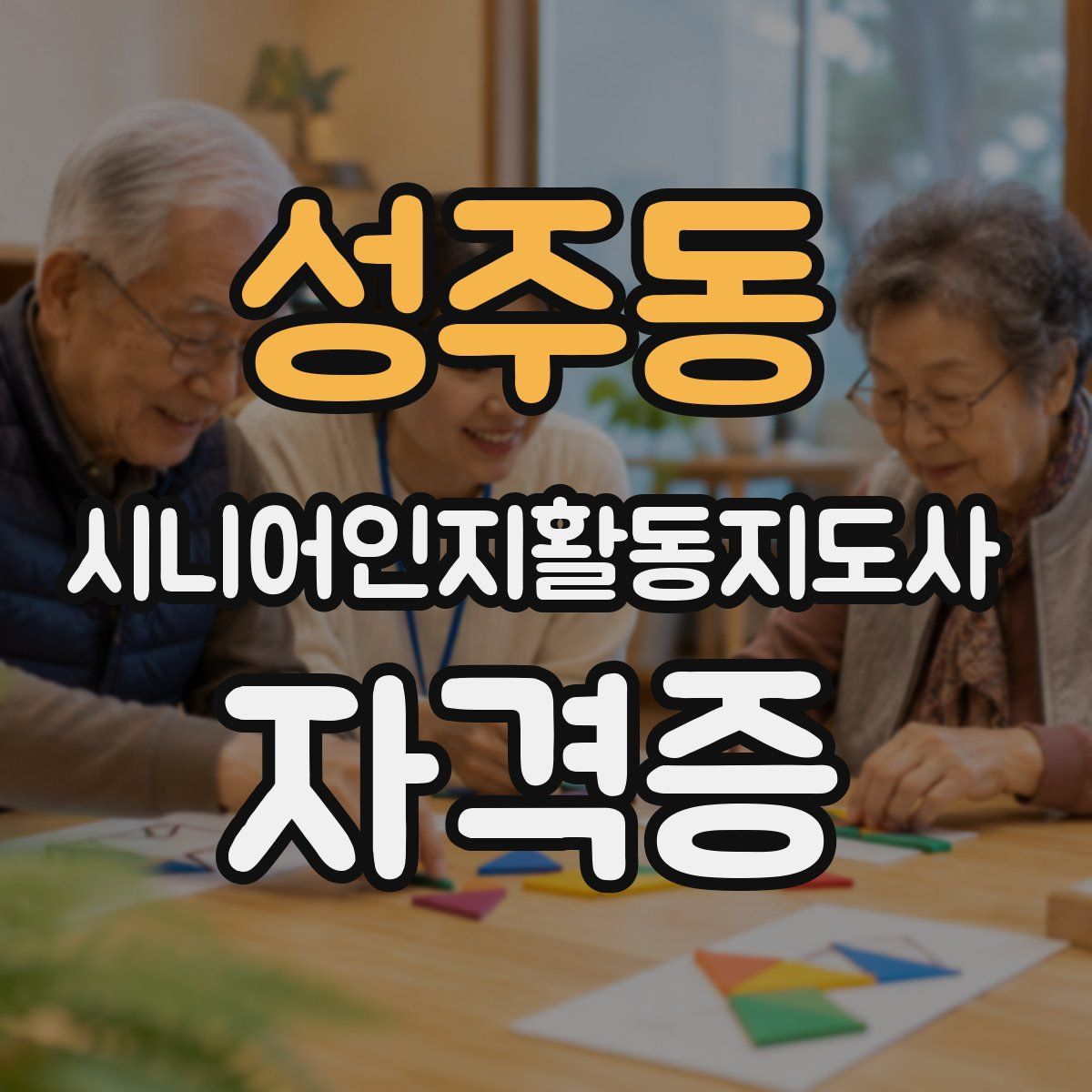 성주동 시니어인지활동지도사 자격증