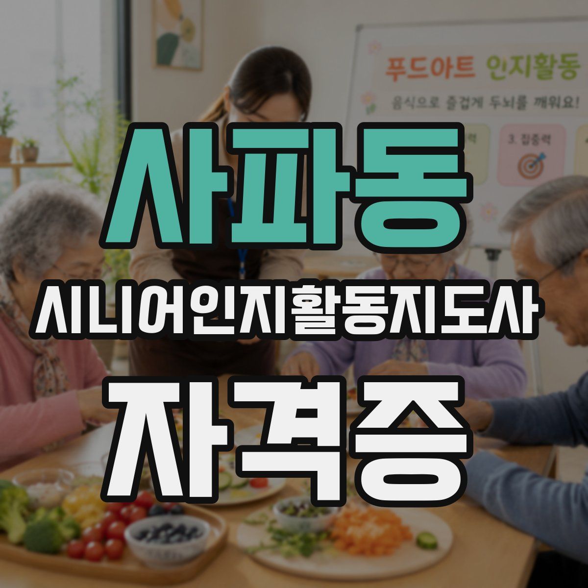 사파동 시니어인지활동지도사 자격증