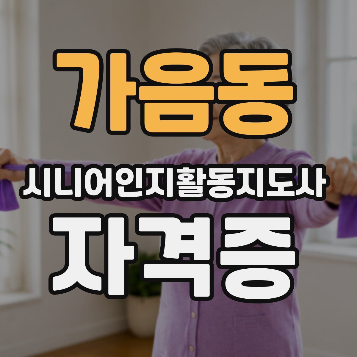 가음동 시니어인지활동지도사 자격증