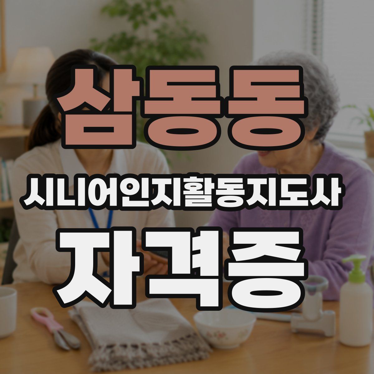 삼동동 시니어인지활동지도사 자격증
