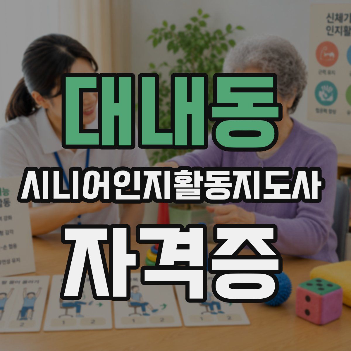 대내동 시니어인지활동지도사 자격증