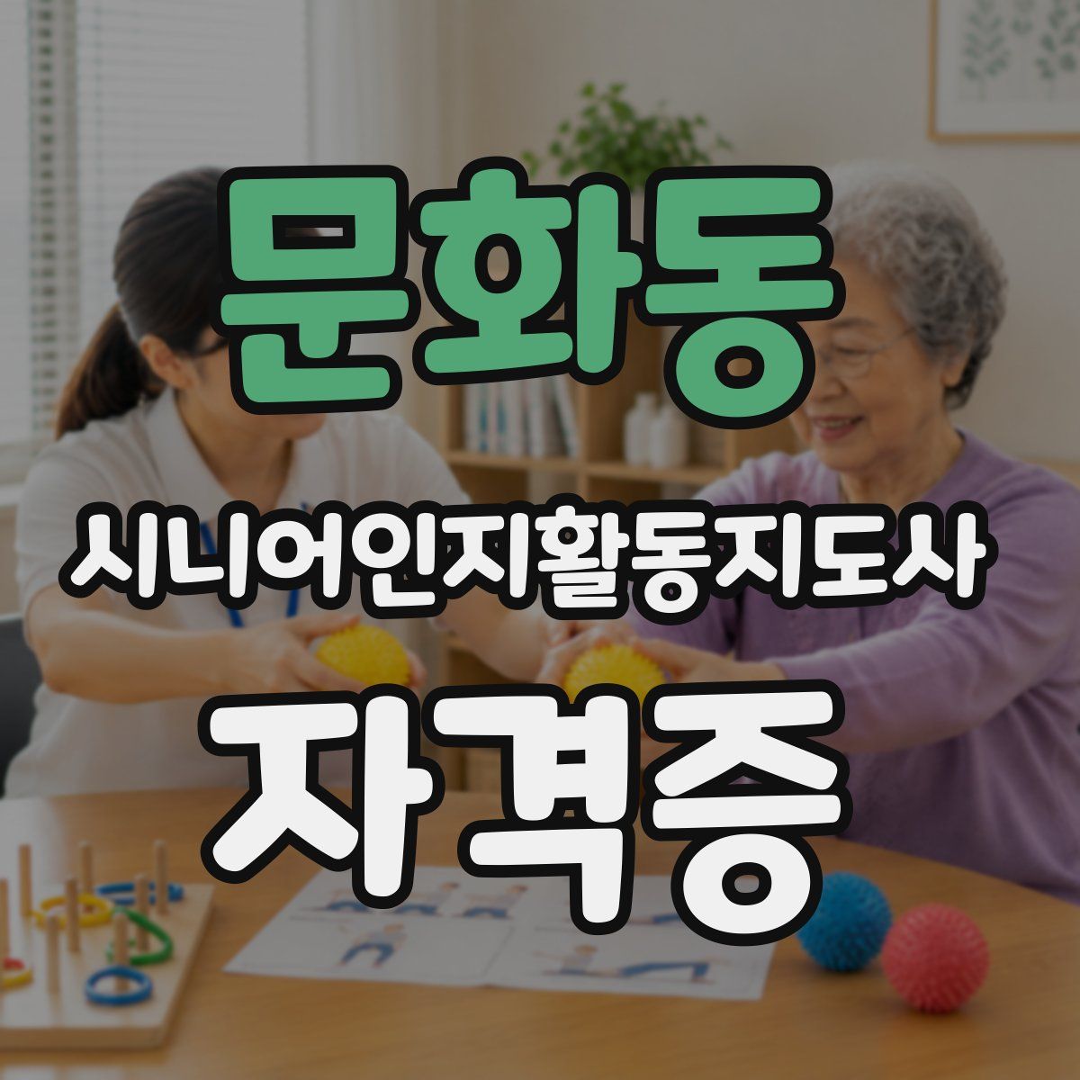 문화동 시니어인지활동지도사 자격증