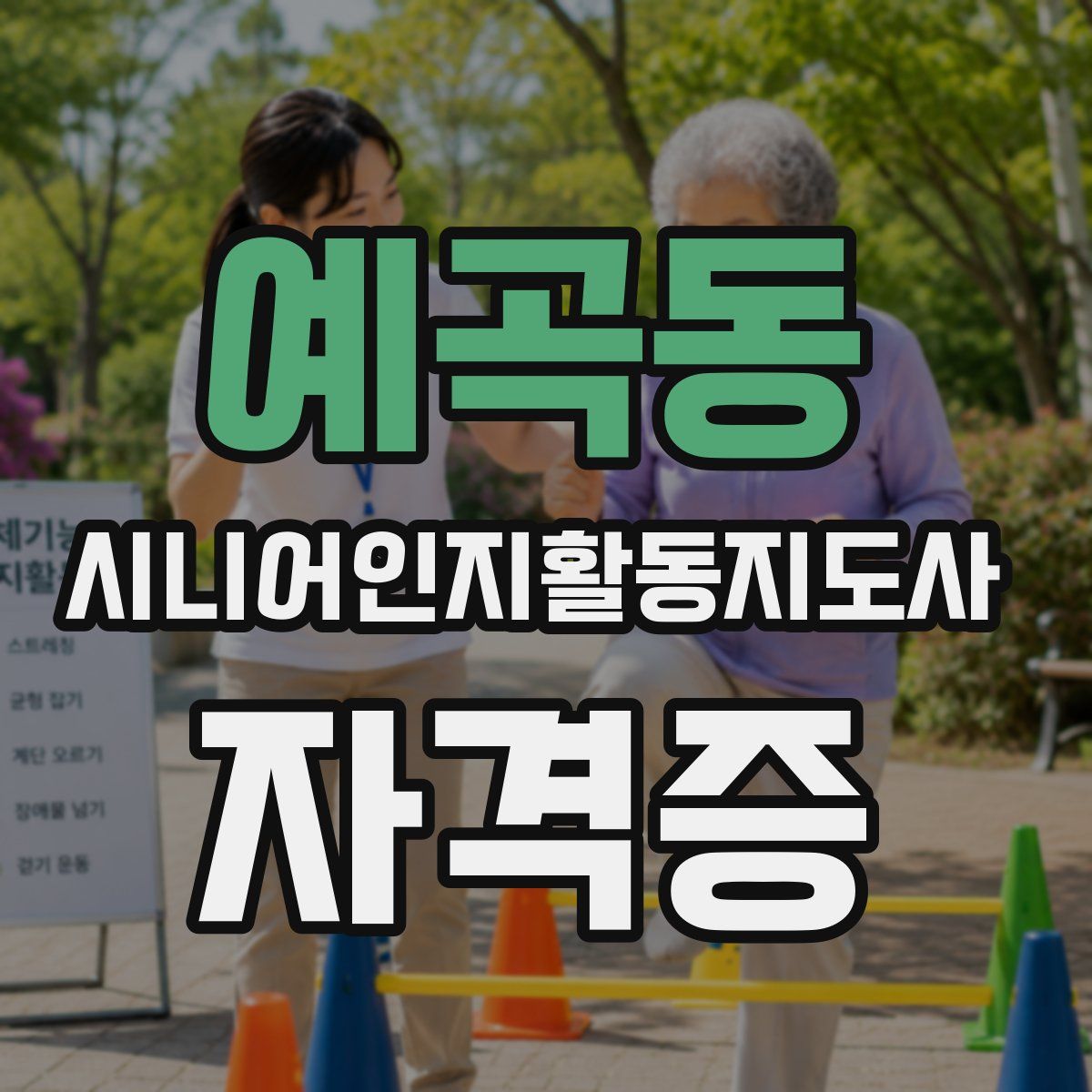 예곡동 시니어인지활동지도사 자격증