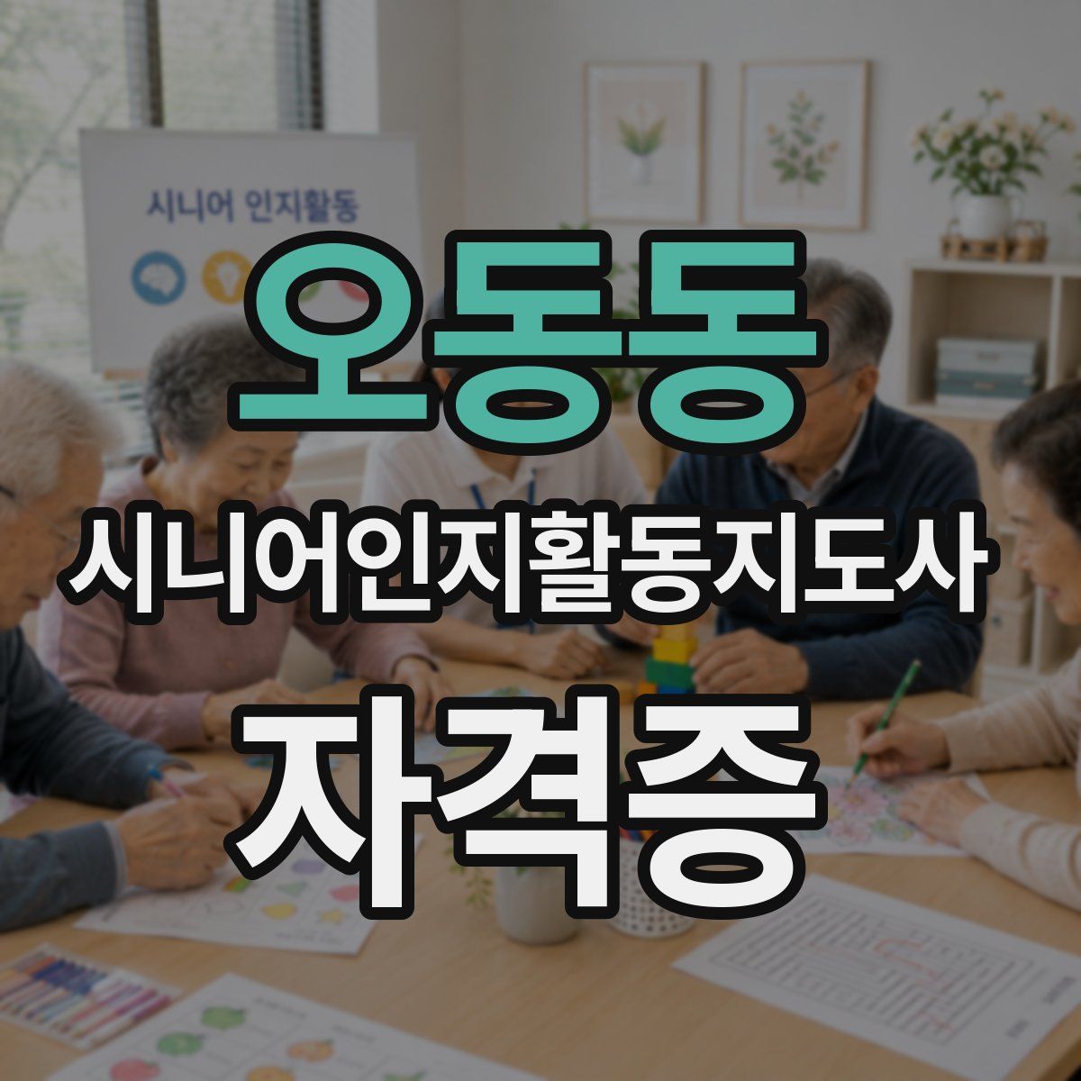오동동 시니어인지활동지도사 자격증