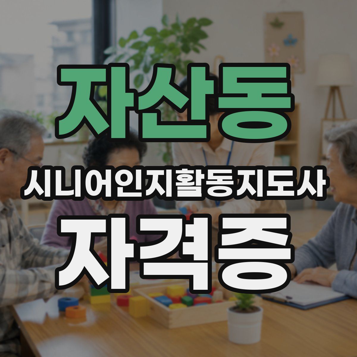 자산동 시니어인지활동지도사 자격증