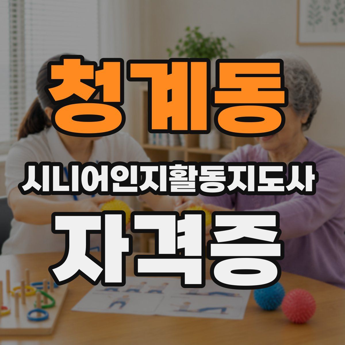 청계동 시니어인지활동지도사 자격증