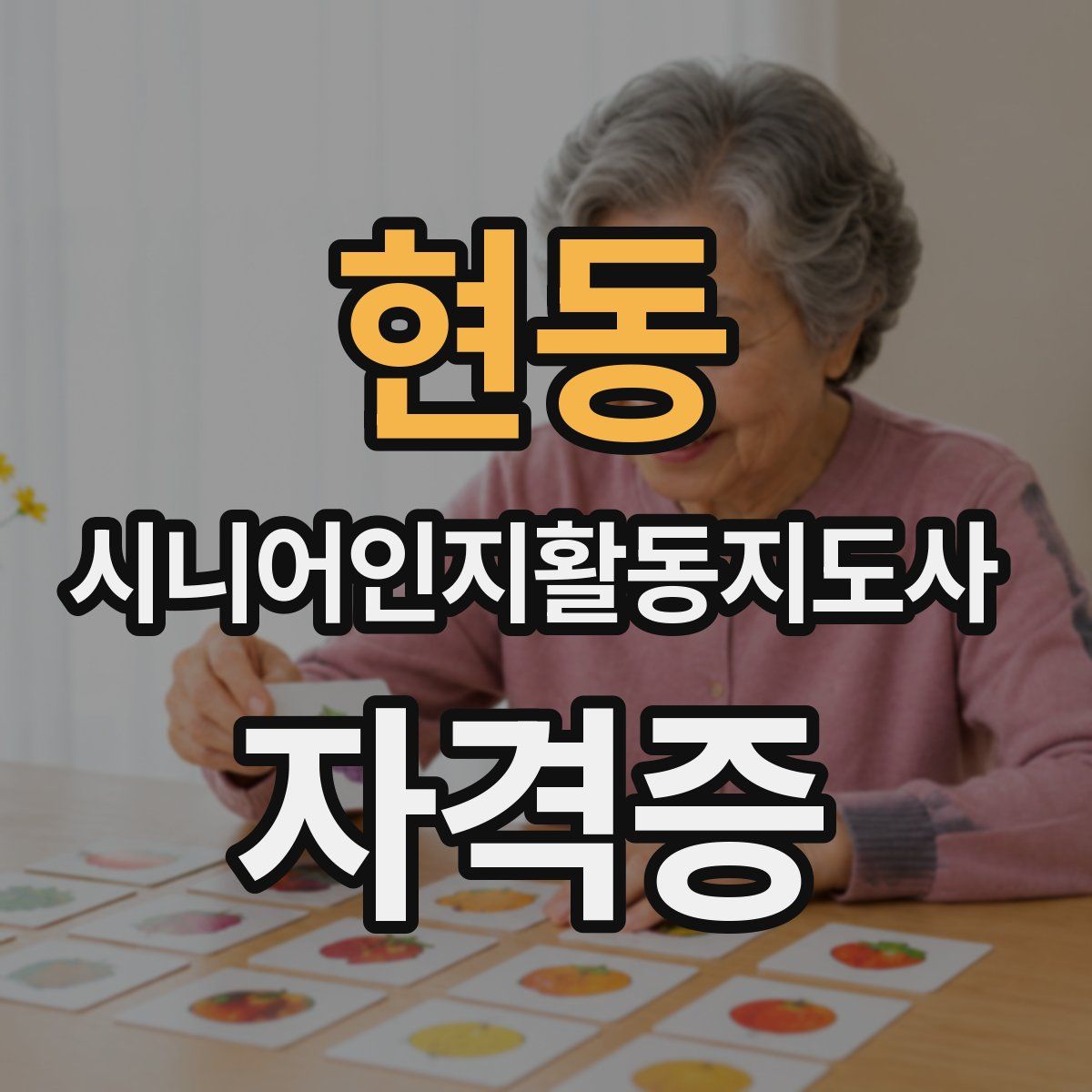 현동 시니어인지활동지도사 자격증