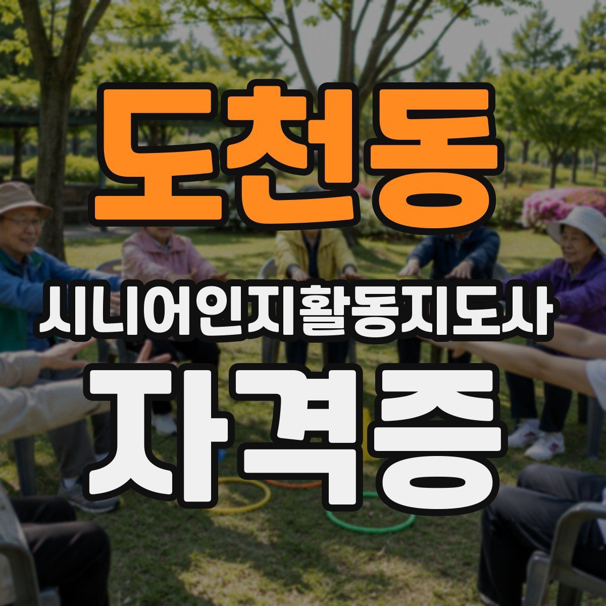 도천동 시니어인지활동지도사 자격증