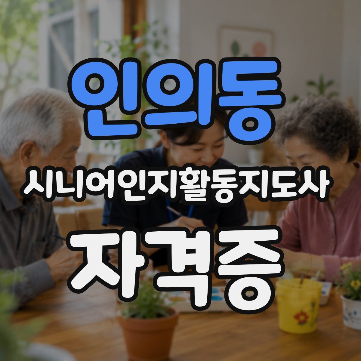 인의동 시니어인지활동지도사 자격증
