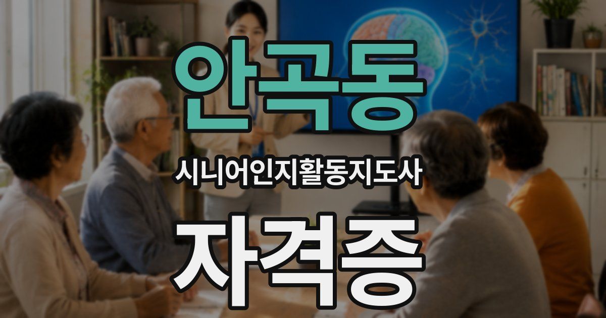 안곡동 시니어인지활동지도사 자격증