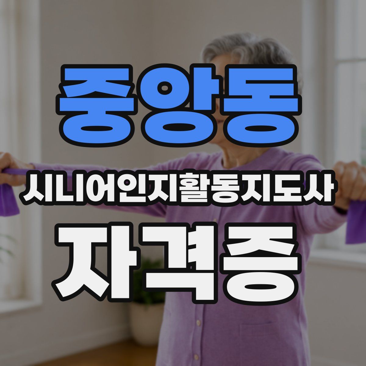 중앙동 시니어인지활동지도사 자격증