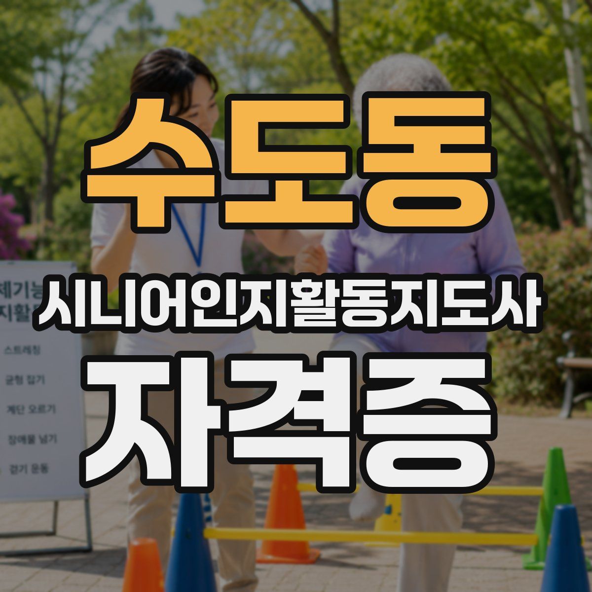 수도동 시니어인지활동지도사 자격증