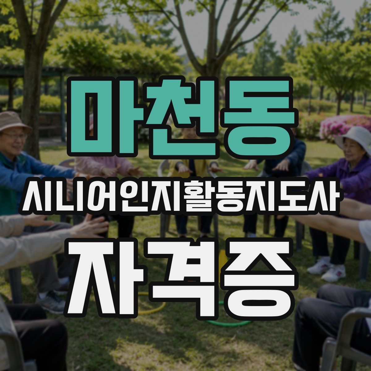 마천동 시니어인지활동지도사 자격증