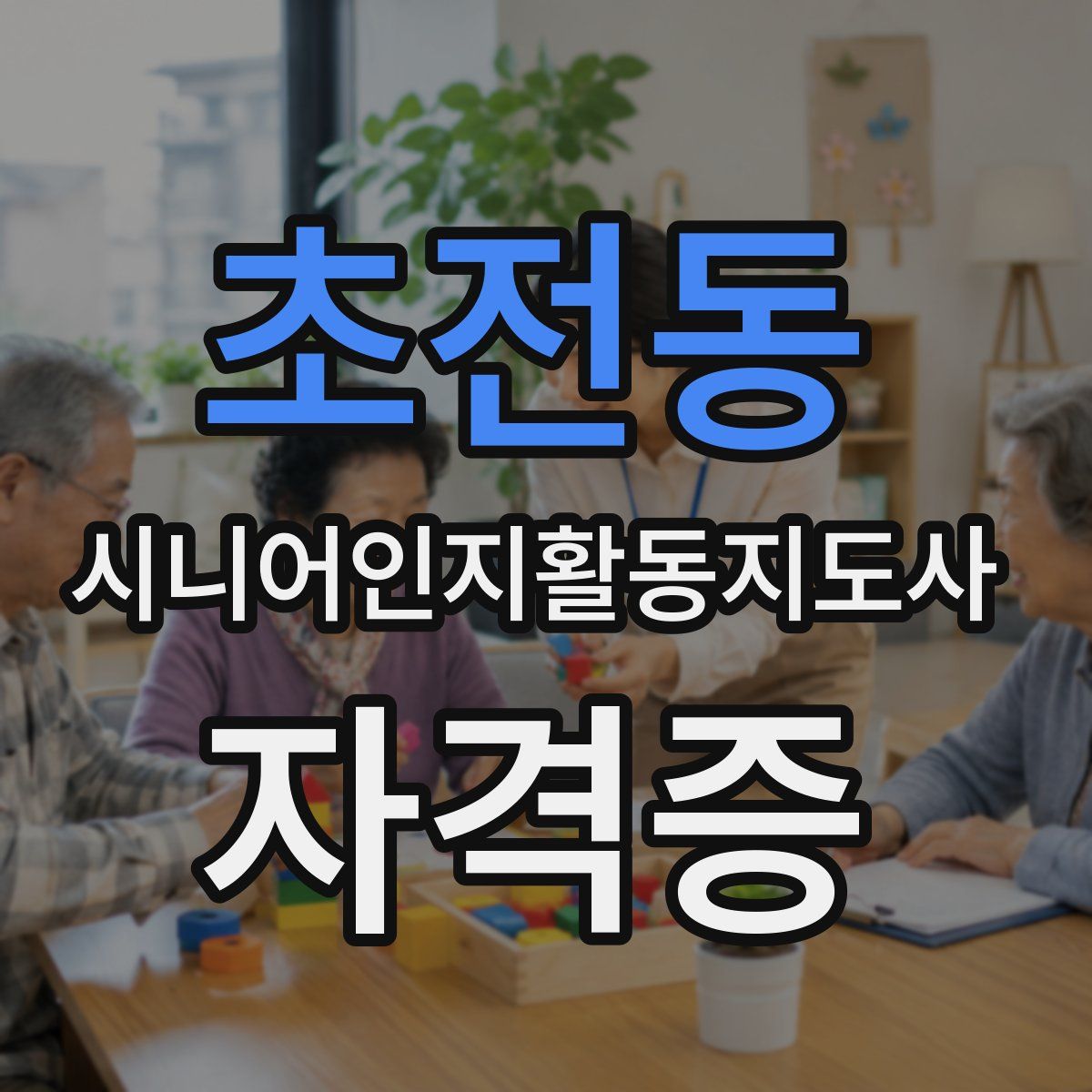 초전동 시니어인지활동지도사 자격증