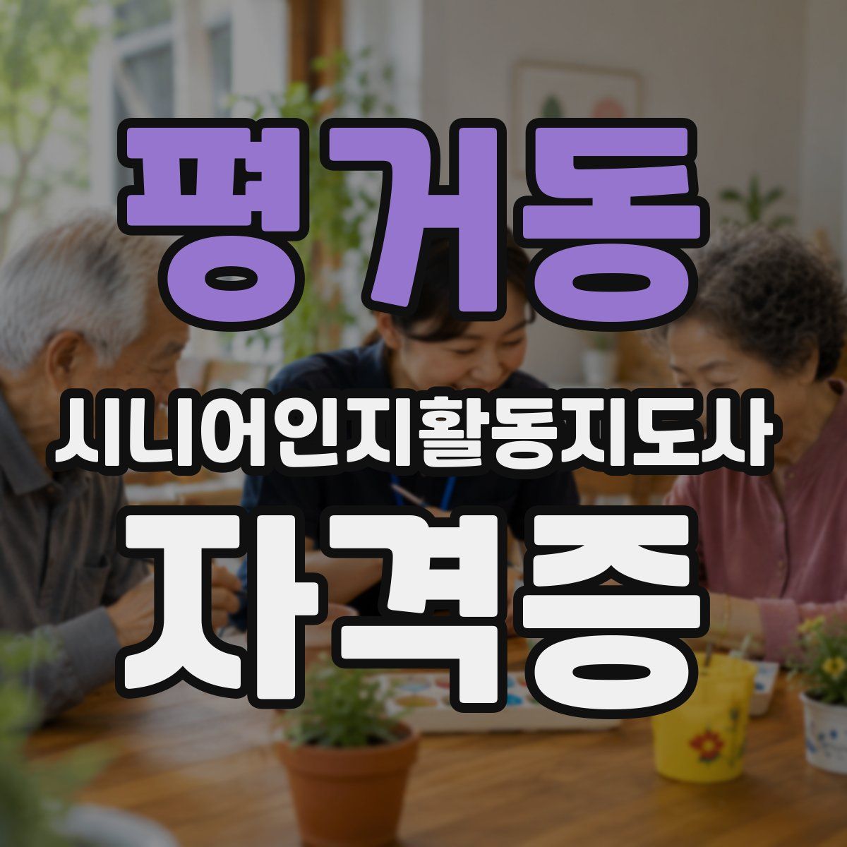 평거동 시니어인지활동지도사 자격증