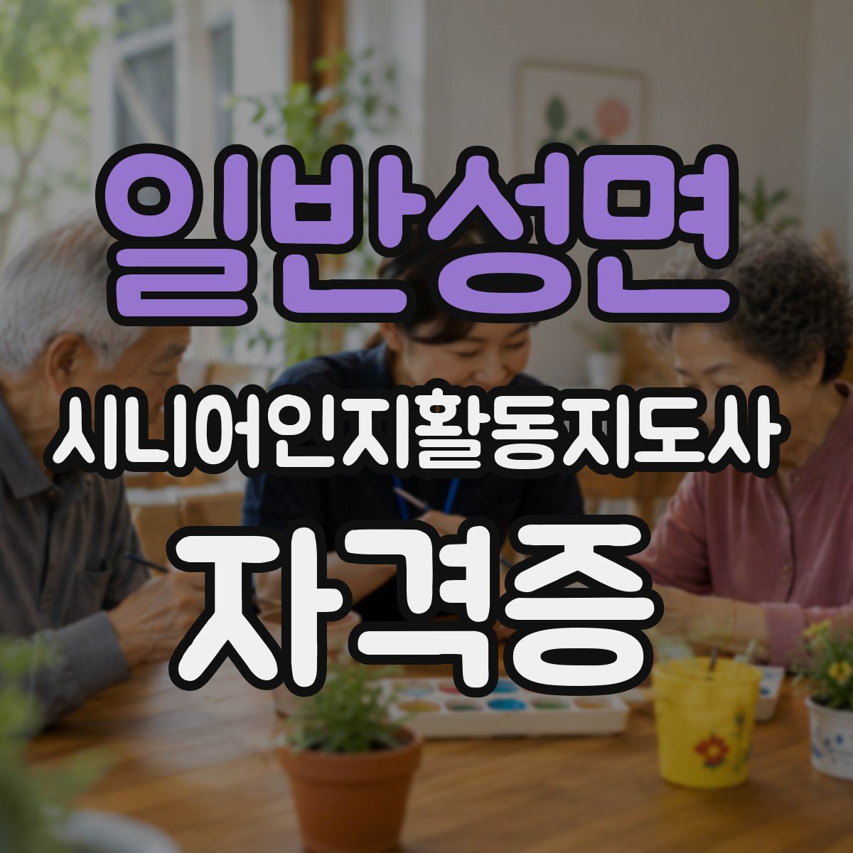 일반성면 시니어인지활동지도사 자격증
