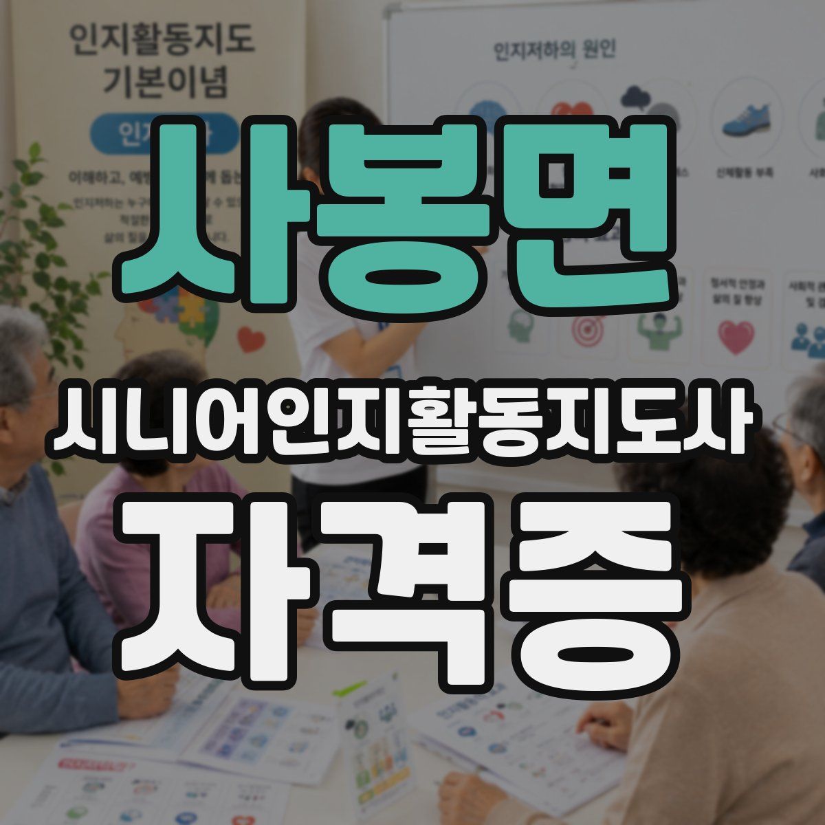 사봉면 시니어인지활동지도사 자격증