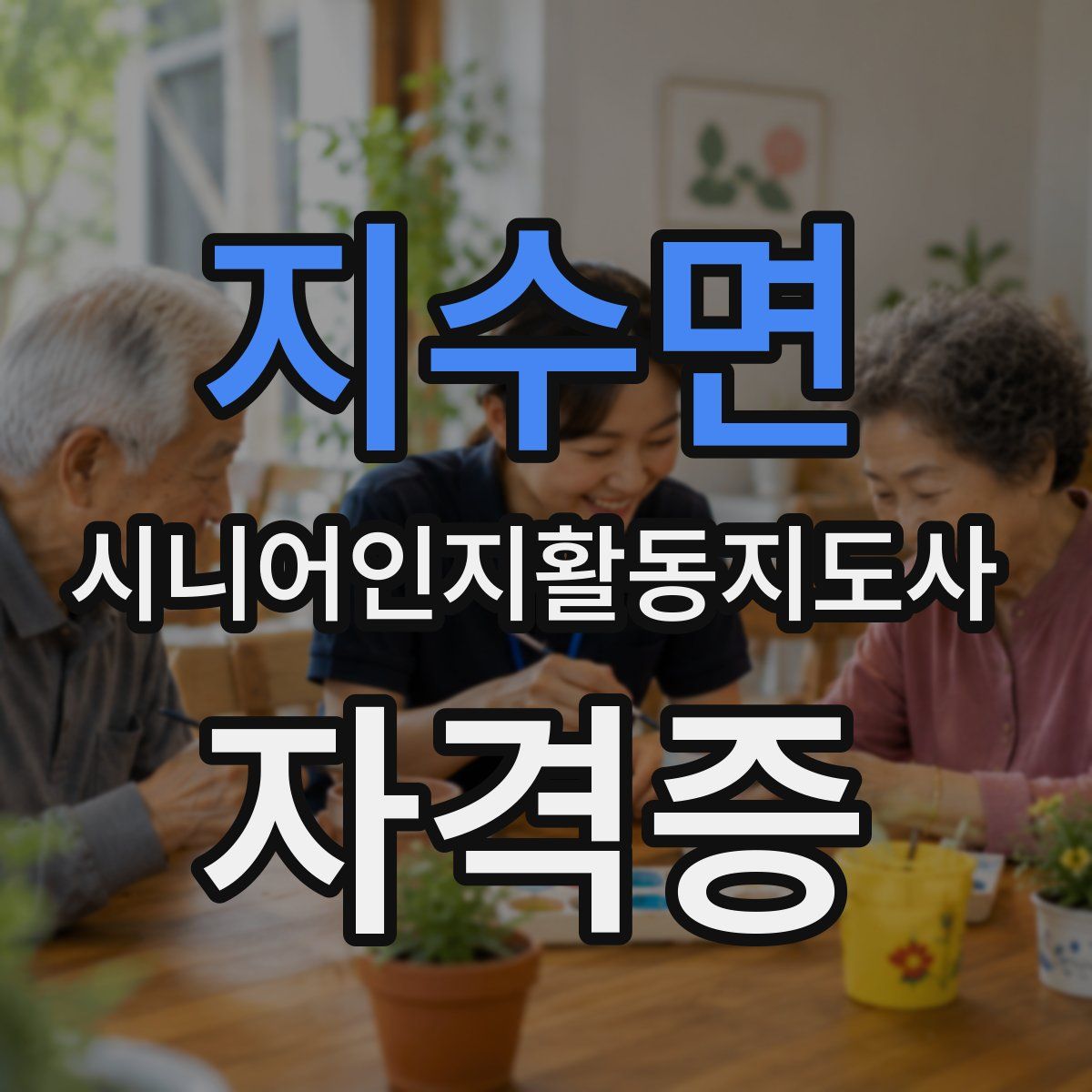 지수면 시니어인지활동지도사 자격증