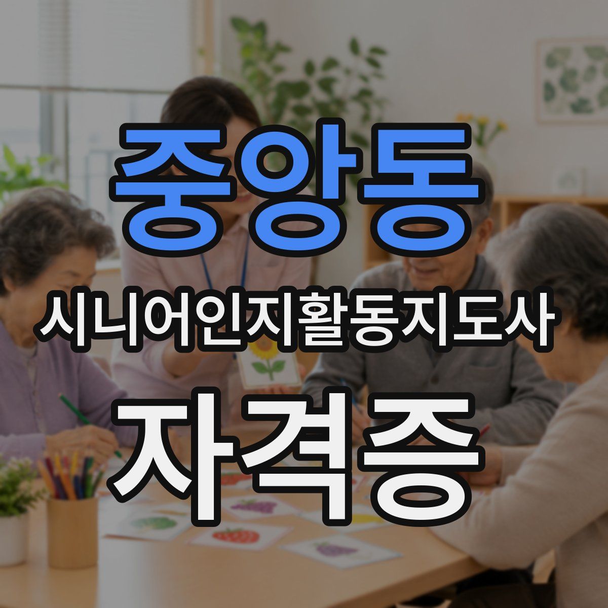 중앙동 시니어인지활동지도사 자격증