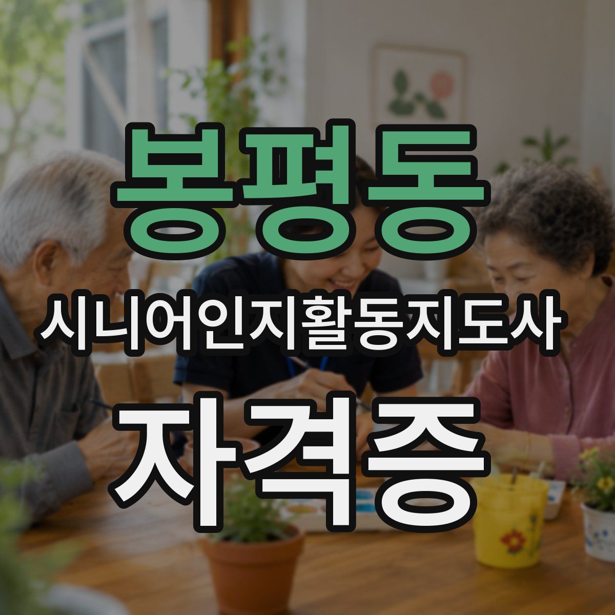 봉평동 시니어인지활동지도사 자격증