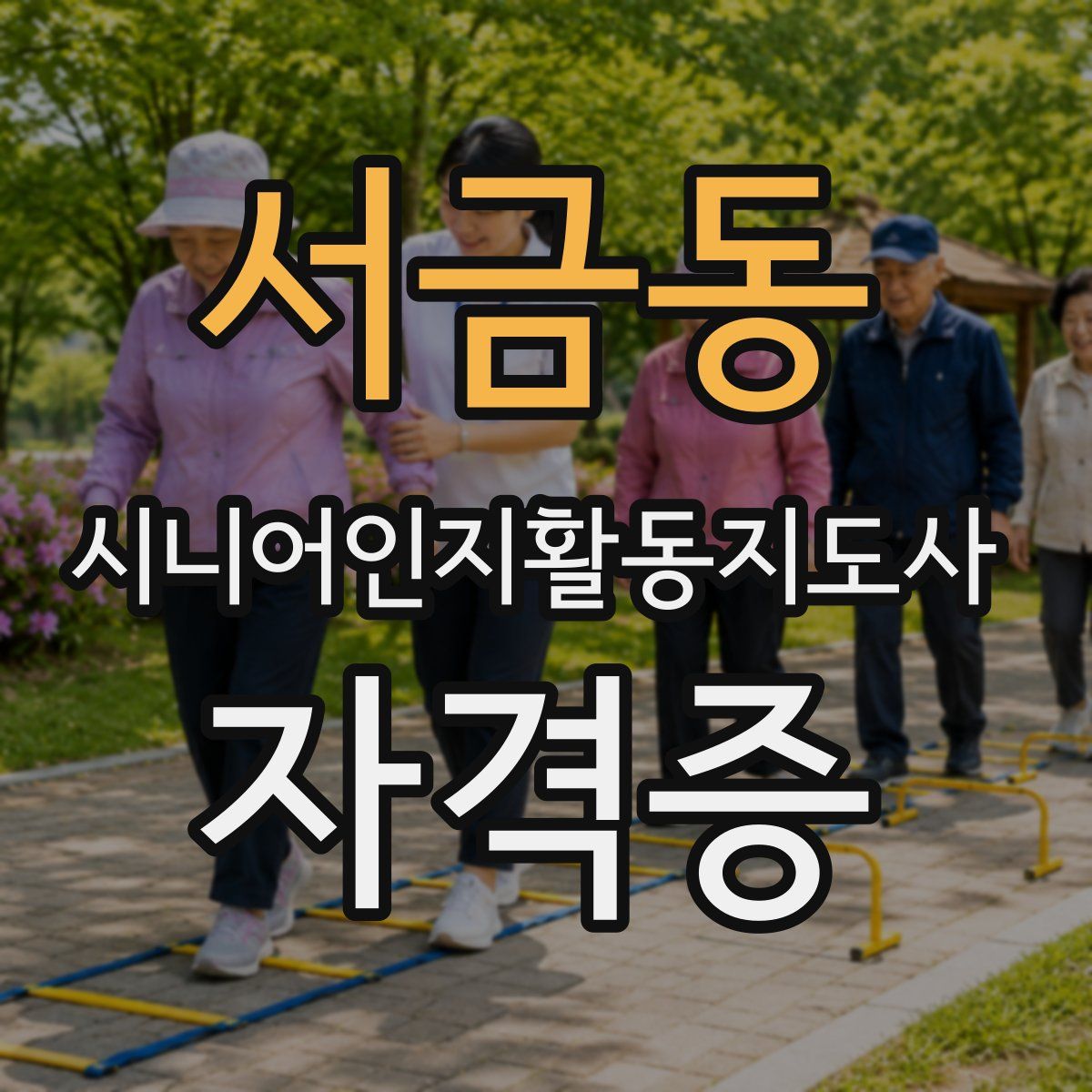 서금동 시니어인지활동지도사 자격증