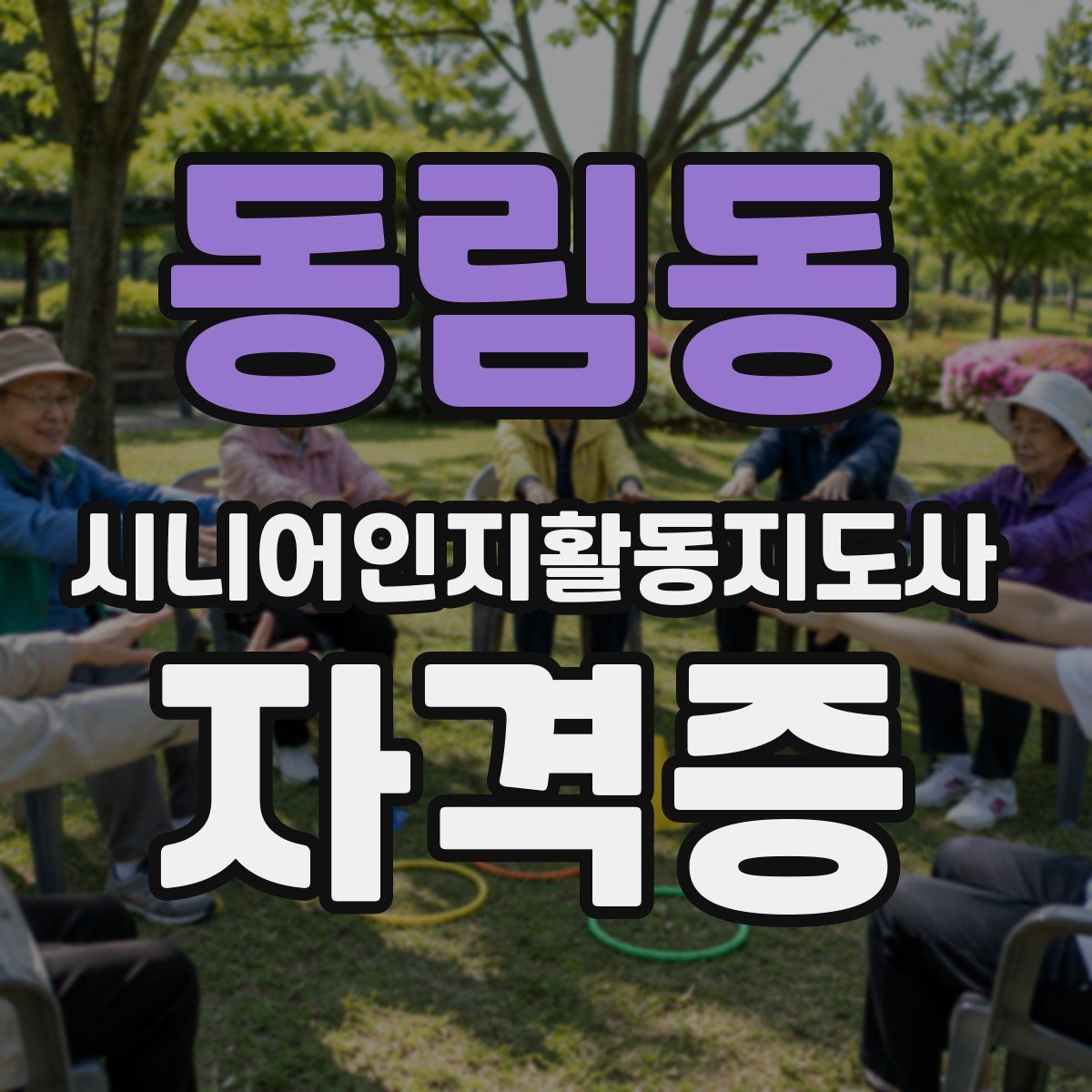 동림동 시니어인지활동지도사 자격증