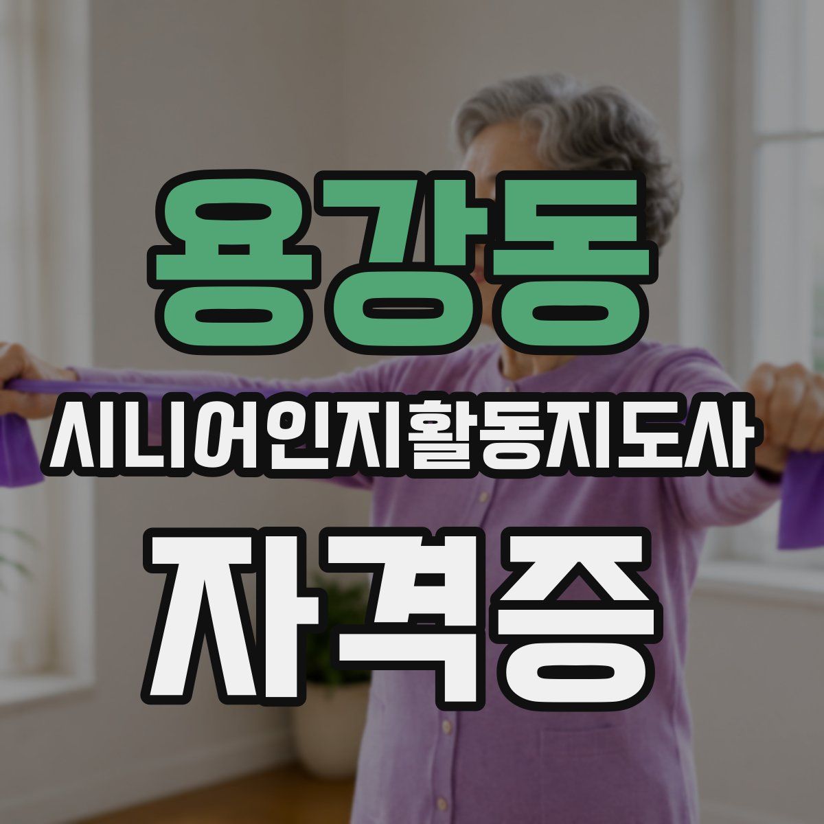 용강동 시니어인지활동지도사 자격증