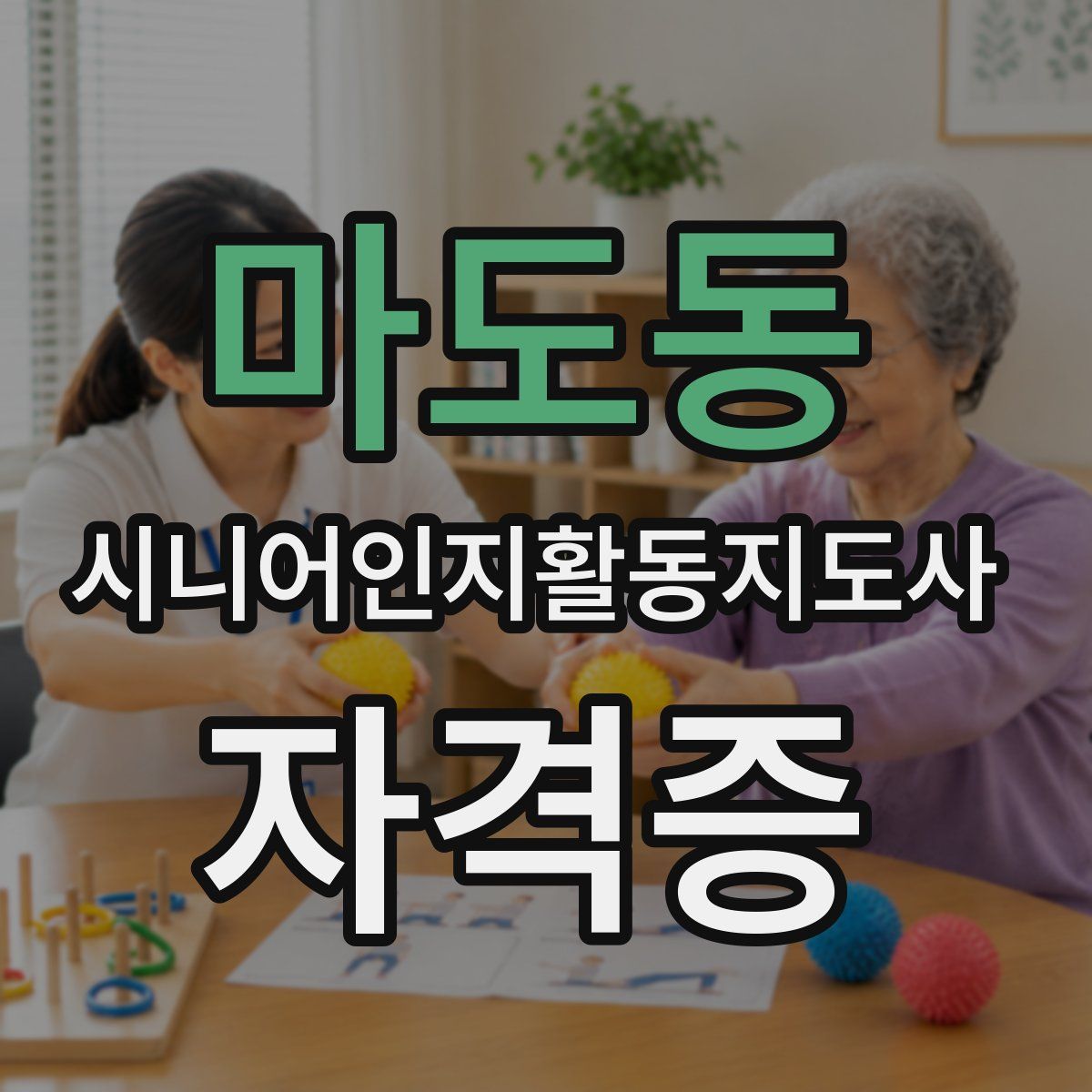 마도동 시니어인지활동지도사 자격증